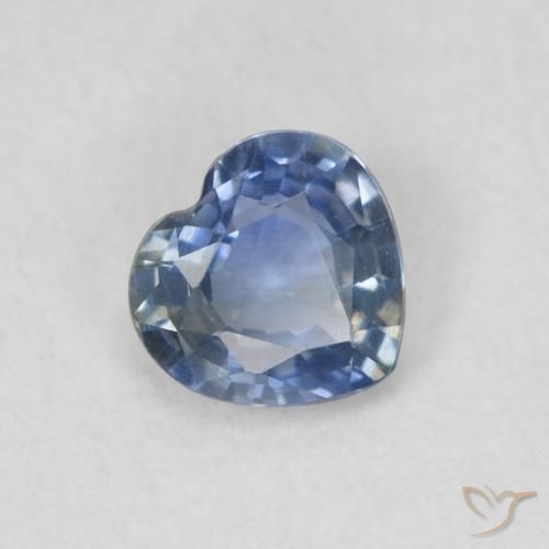 Zafiro Azul natural de 0.44 ct, Corazón, VVS-VS