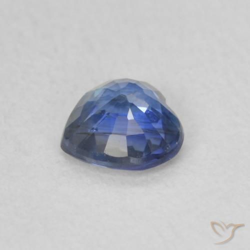Zafiro Azul natural de 0.44 ct, Corazón, VVS-VS