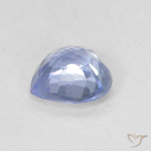 Zafiro Azul pastel natural de 0.58 ct, Corazón, VVS-VS