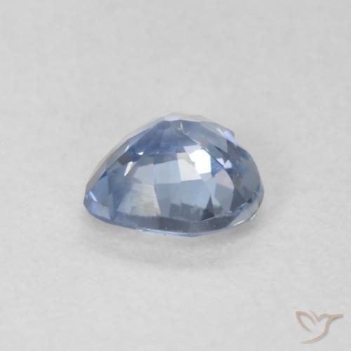 Zafiro Azul claro natural de 0.52 ct, Corazón, VVS-VS