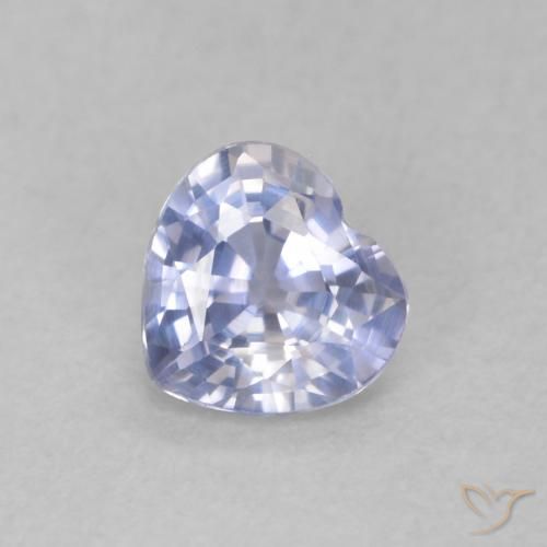 0.46ct Natural Azul claro Zafiro, Corazón, VVS-VS