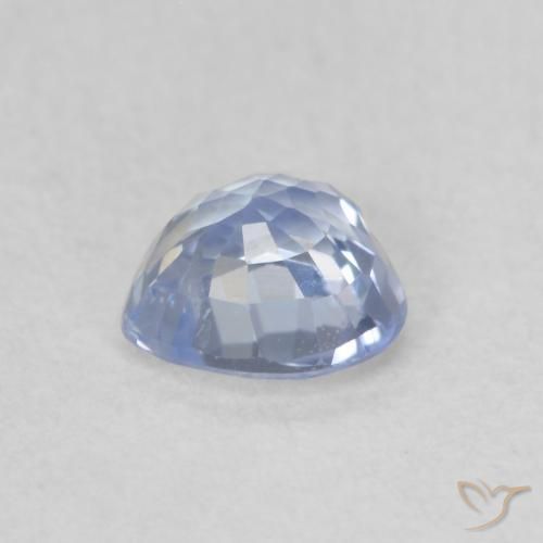 Zafiro Azul celeste claro natural de 0.57 ct, Corazón, VVS-VS