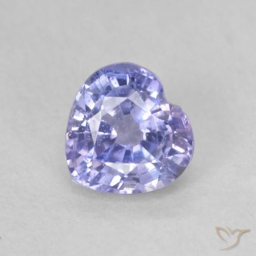 0.63ct Natural Azul claro Zafiro, Corazón, VVS-VS