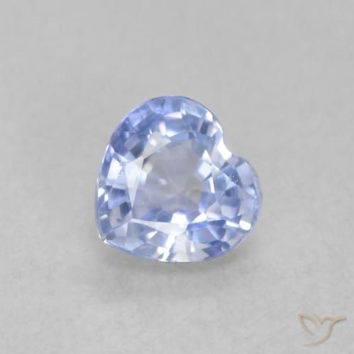 0.54ct Natural Azul pastel Zafiro, Corazón, VVS-VS