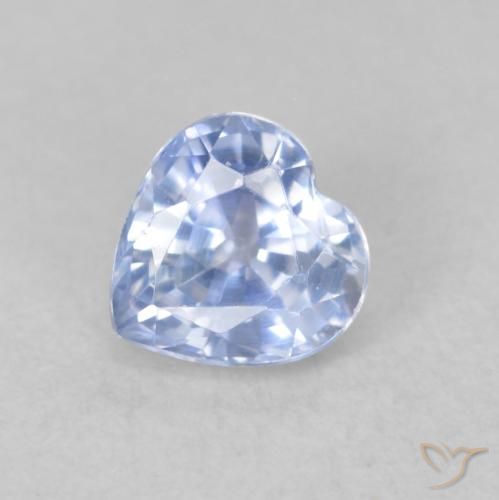 0.71ct Natural Azul pastel Zafiro, Corazón, VVS-VS