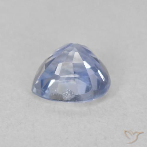 Zafiro Azul pastel natural de 0.71 ct, Corazón, VVS-VS
