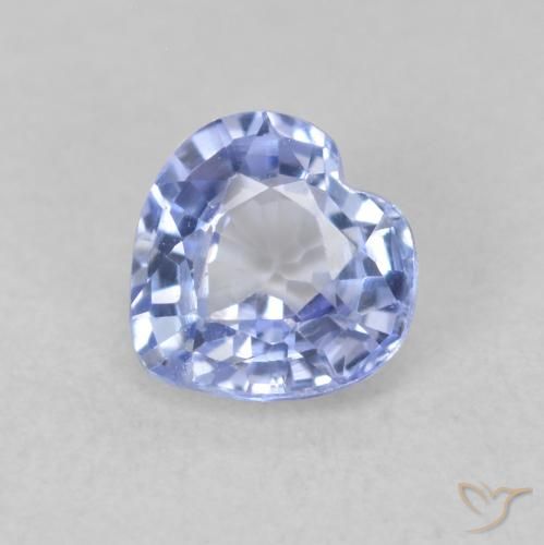 0.77ct Natural Azul pastel Zafiro, Corazón, VVS-VS