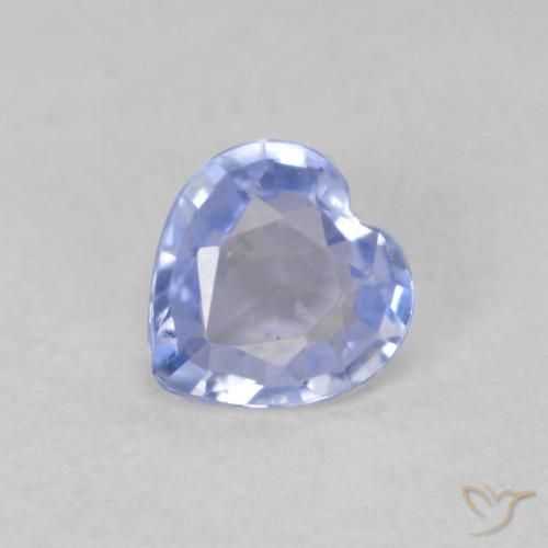 0.42ct Natural Azul pastel Zafiro, Corazón, VVS-VS