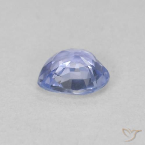 Zafiro Azul pastel natural de 0.42 ct, Corazón, VVS-VS