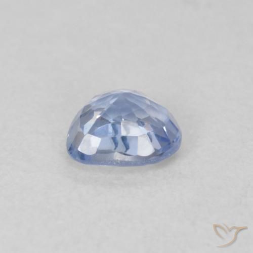 Zafiro Azul pastel natural de 0.44 ct, Corazón, VVS-VS