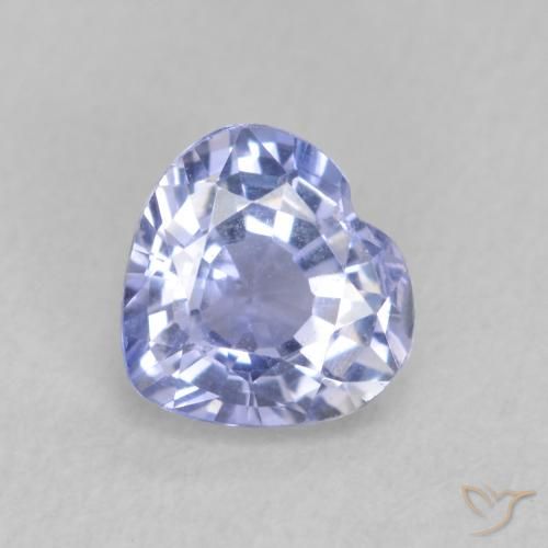 0.76ct Natural Azul púrpura claro Zafiro, Corazón, VVS-VS