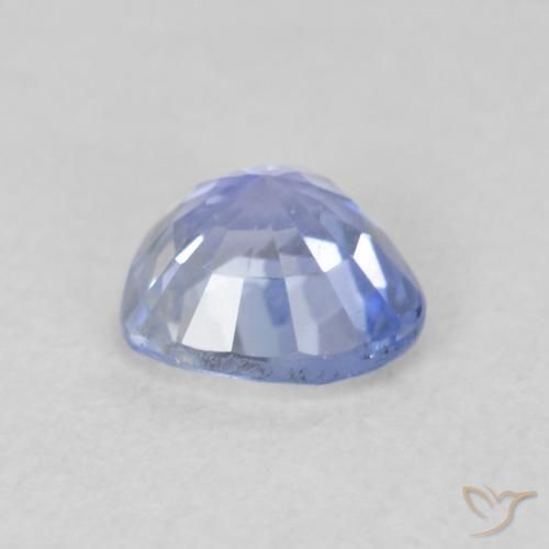 Zafiro Azul púrpura claro natural de 0.76 ct, Corazón, VVS-VS