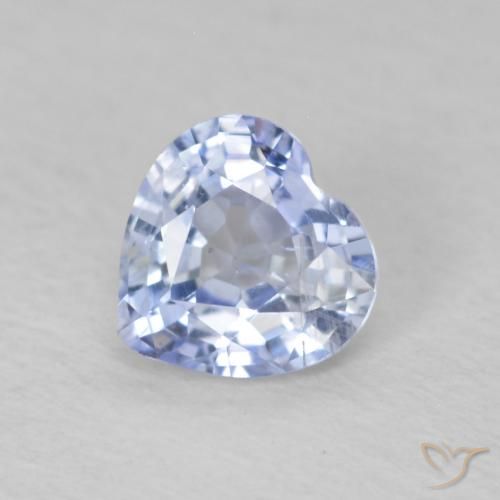 0.63ct Natural Azul pastel Zafiro, Corazón, VS
