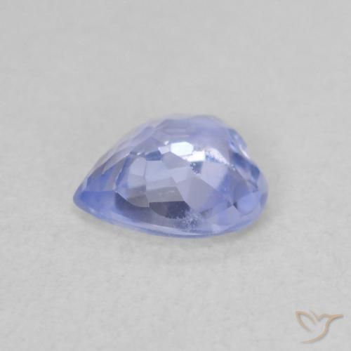 Zafiro Azul púrpura claro natural de 0.52 ct, Corazón, VS