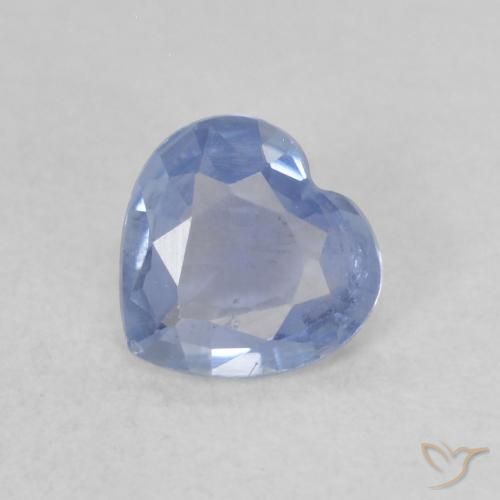 0.48ct Natural Azul celeste claro Zafiro, Corazón, VS