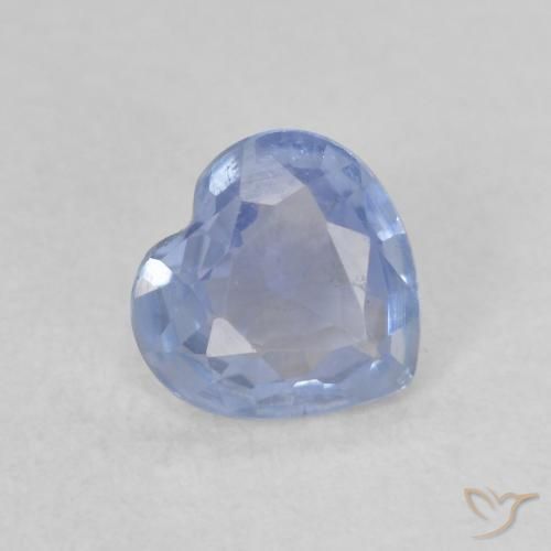 Zafiro Azul celeste claro natural de 0.48 ct, Corazón, VS