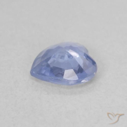 Zafiro Azul celeste claro natural de 0.48 ct, Corazón, VS