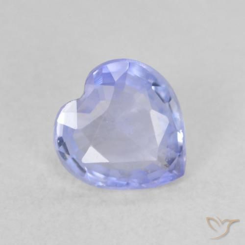 0.54ct Natural Azul claro Zafiro, Corazón, VS