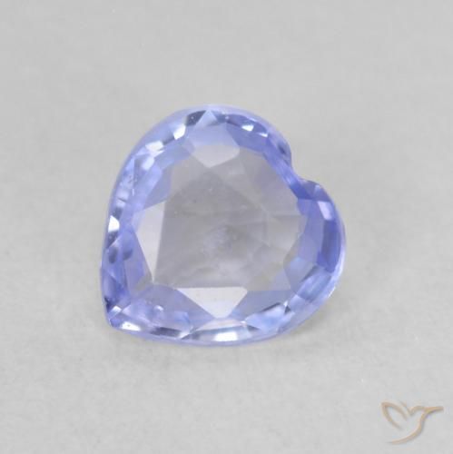 Zafiro Azul claro natural de 0.54 ct, Corazón, VS