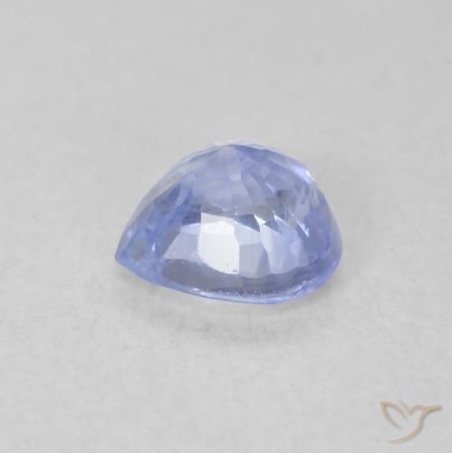 Zafiro Azul púrpura claro natural de 0.55 ct, Corazón, VS