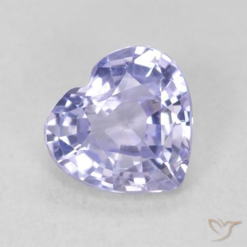 0.83ct Natural Azul claro Zafiro, Corazón, VS