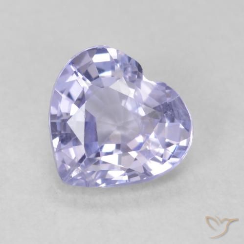 Zafiro Azul claro natural de 0.83 ct, Corazón, VS