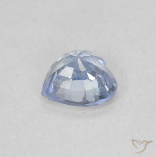 Zafiro Azul pastel natural de 0.49 ct, Corazón, VS