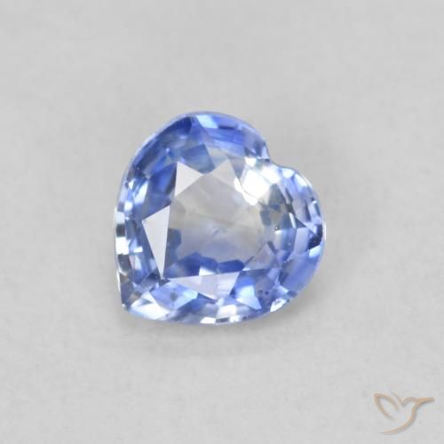 0.44ct Natural Azul pastel Zafiro, Corazón, VS