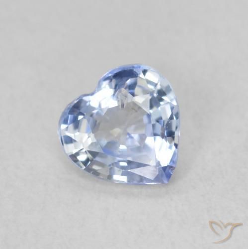 0.47ct Natural Azul pastel Zafiro, Corazón, VS, Photo A