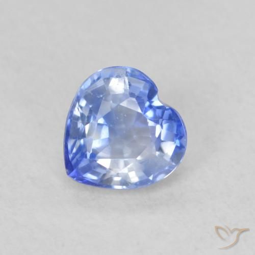 0.54ct Natural Azul pastel Zafiro, Corazón, VS