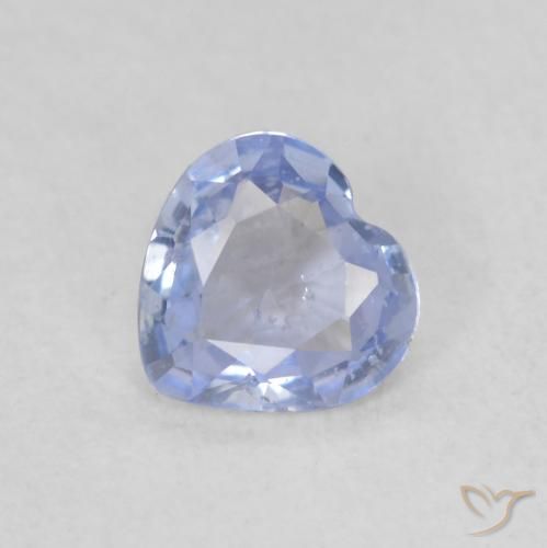 0.48ct Natural Azul claro Zafiro, Corazón, VS