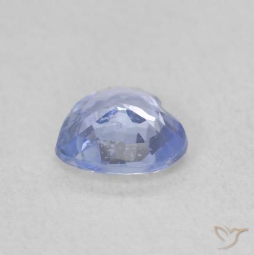 Zafiro Azul claro natural de 0.48 ct, Corazón, VS