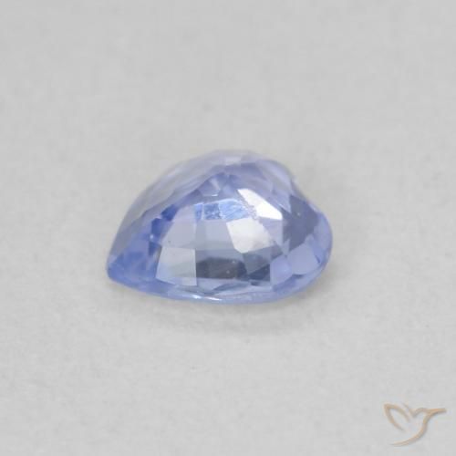 Zafiro Azul pastel natural de 0.44 ct, Corazón, VS