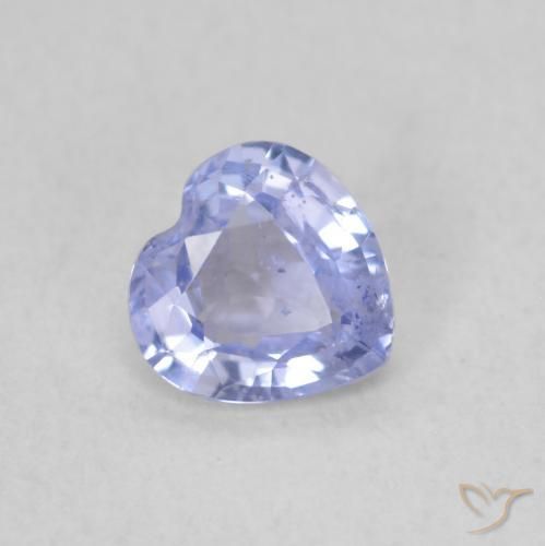 Zafiro Azul claro natural de 0.45 ct, Corazón, VS