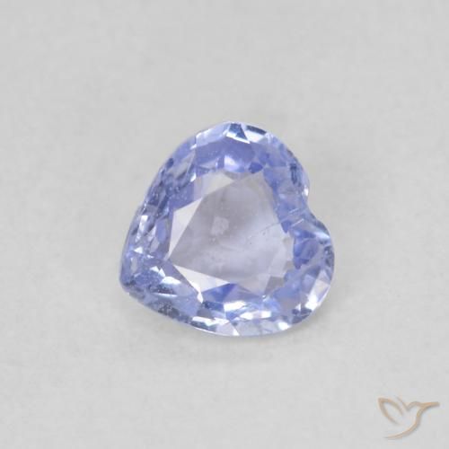 0.42ct Natural Azul pastel Zafiro, Corazón, VS
