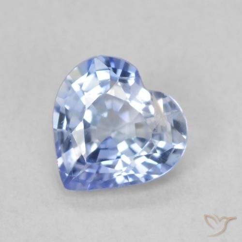 0.72ct Natural Azul pastel Zafiro, Corazón, VS