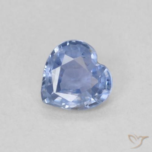 0.45ct Natural Azul pastel Zafiro, Corazón, VS