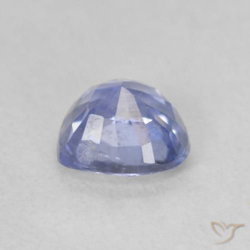 Zafiro Azul púrpura claro natural de 0.62 ct, Corazón, VS