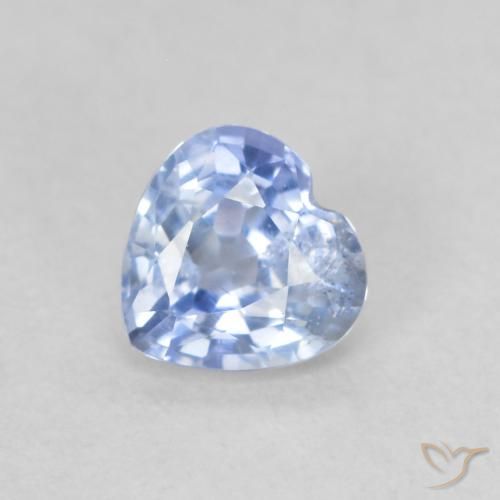 0.52ct Natural Azul pastel Zafiro, Corazón, VS