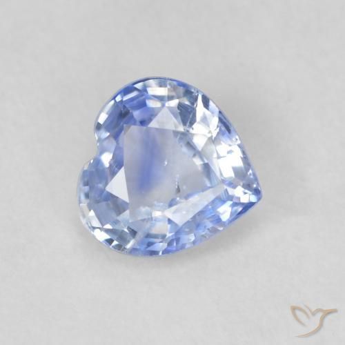 Zafiro Azul púrpura natural de 0.50 ct, Corazón, VS