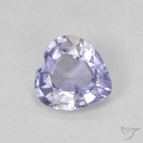 0.49ct Natural Azul claro Zafiro, Corazón, VS