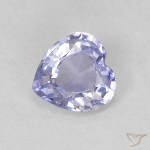 Zafiro Azul claro natural de 0.49 ct, Corazón, VS