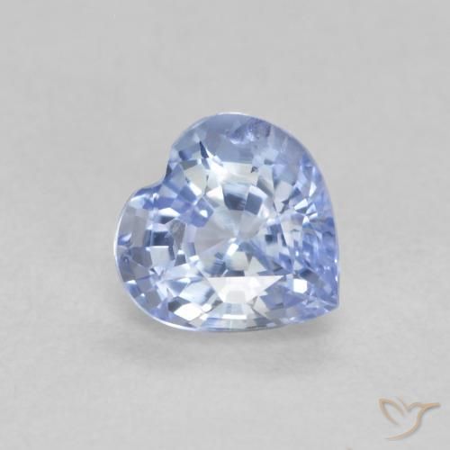 0.61ct Natural Azul pastel Zafiro, Corazón, VS
