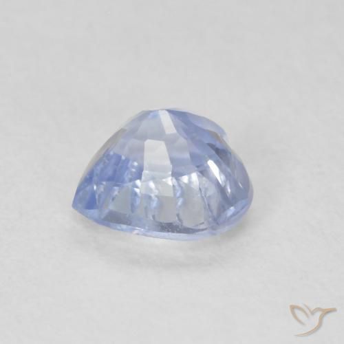 Zafiro Azul pastel natural de 0.61 ct, Corazón, VS