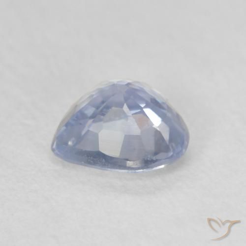 Zafiro Blanco azulado natural de 0.63 ct, Corazón, VS