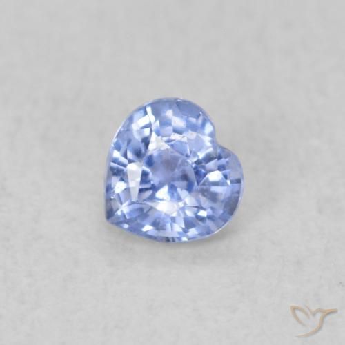 0.21ct Natural Azul pastel Zafiro, Corazón, VVS-VS