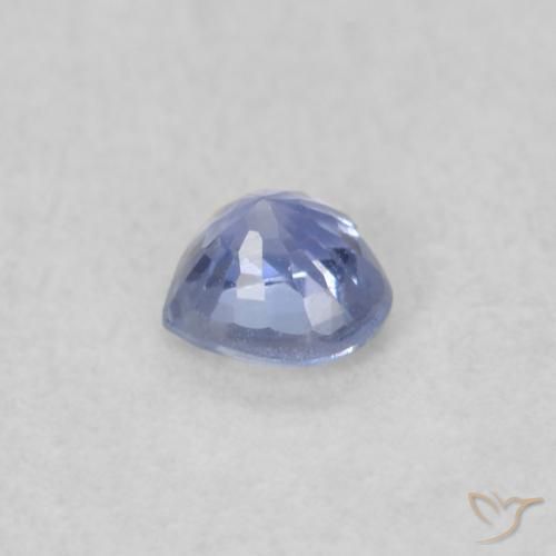Zafiro Azul pastel natural de 0.21 ct, Corazón, VVS-VS