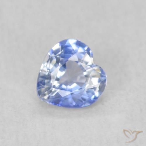 0.29ct Natural Azul pastel Zafiro, Corazón, VVS-VS