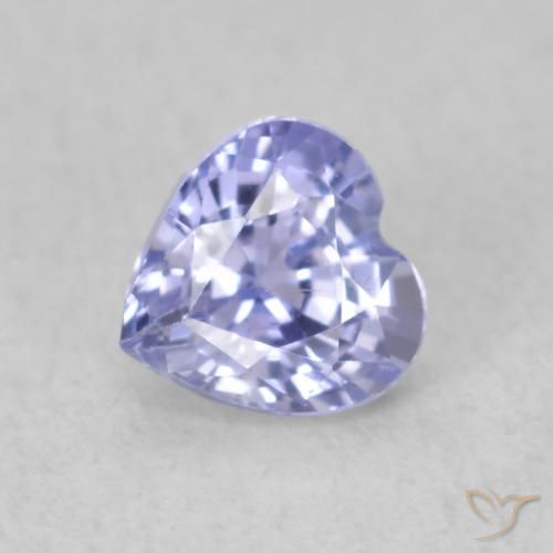 0.51ct Natural Azul claro Zafiro, Corazón, VVS-VS