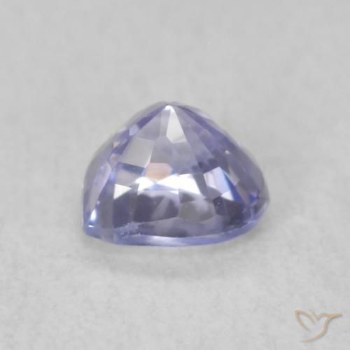 Zafiro Azul claro natural de 0.51 ct, Corazón, VVS-VS